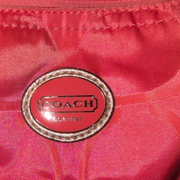 Coach Getaway Nylon Sig Packable Weekender Tote - Coral Pink - Picture 2 of 16